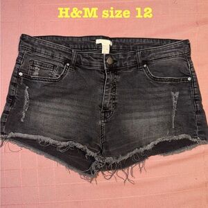 H&M Women's Dark Gray Jean Shorts